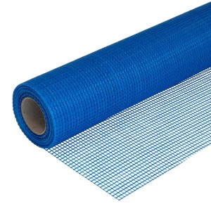 Blaues Dalsys Armierungsgewebe (10m) für WDVS/VWS Systeme. Rolle Putzträger für Fassadendämmung.