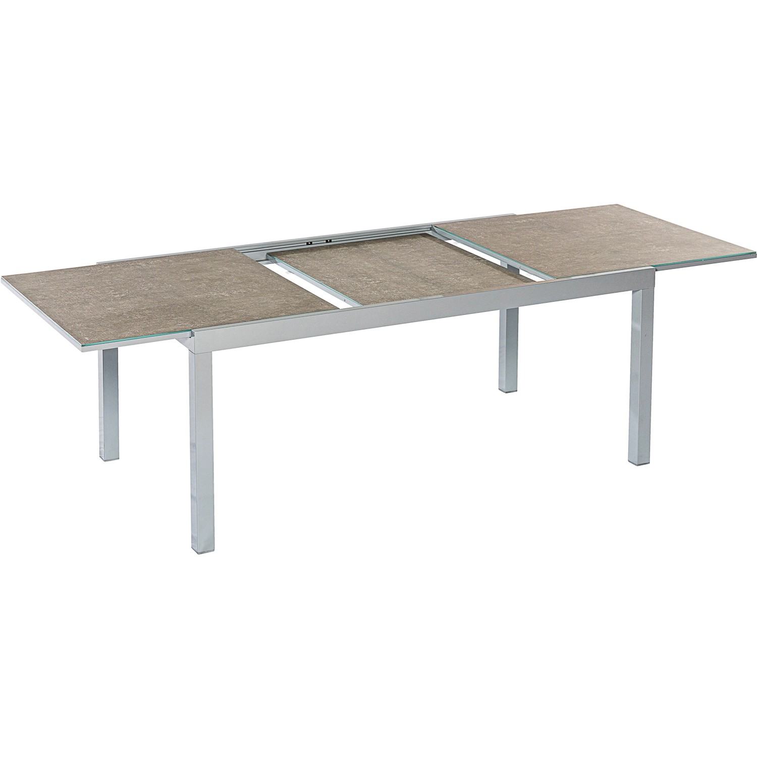Merxx Gartentisch Rechteckig ausziehbar Silber 180 cm x 100 cm kaufen