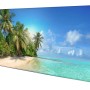DELUKE Seitenmarkise FABI Motiv Malediven Mehrfarbig Polyester Markise Ausziehbar Sonnenschutz Windschutz Terrasse/Balkon