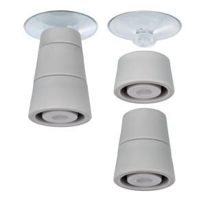 Wenko Herdabdeckplatte Universal 2er Set Schiefer, Füße und Saugnäpfe für Herdabdeckungen.