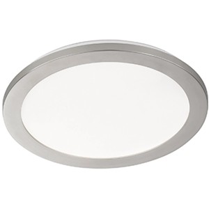 Runde LED-Deckenleuchte Gotland in Weiß-Nickel, 15W, 2100lm, dimmbar.