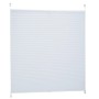 Relaxdays Plissee Rollo Polyester Weiß Halbtransparent Ohne Bohren 100 cm x 130 cm
