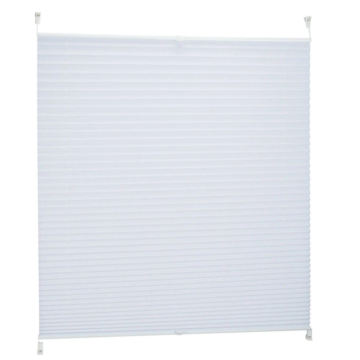 Relaxdays Plissee Rollo Polyester Weiß Halbtransparent Ohne Bohren 100 cm x 130 cm