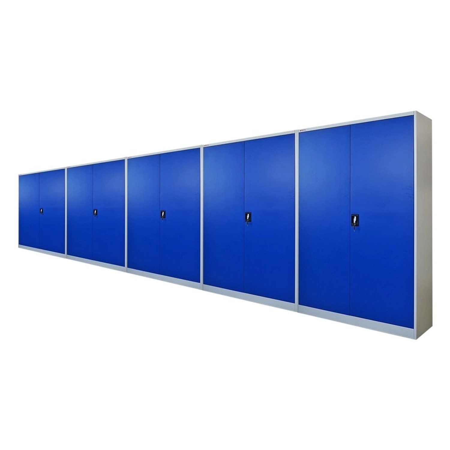 PROREGAL Mega Deal 5x Flügeltürenschrank Elephant Metall Aktenschrank Komplett Montiert Abschließbar 2 Türen 180x120x40C...