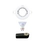 Philips Smart GU10 LED-Kit: weißer Einbaurahmen, dimmbares Leuchtmittel, schwarzer Verbinder. Smarte Beleuchtung.