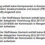 Sicherheitsdatenblatt: Hinweise zu Inhaltsstoffen und Umweltinformationen des Produkts.