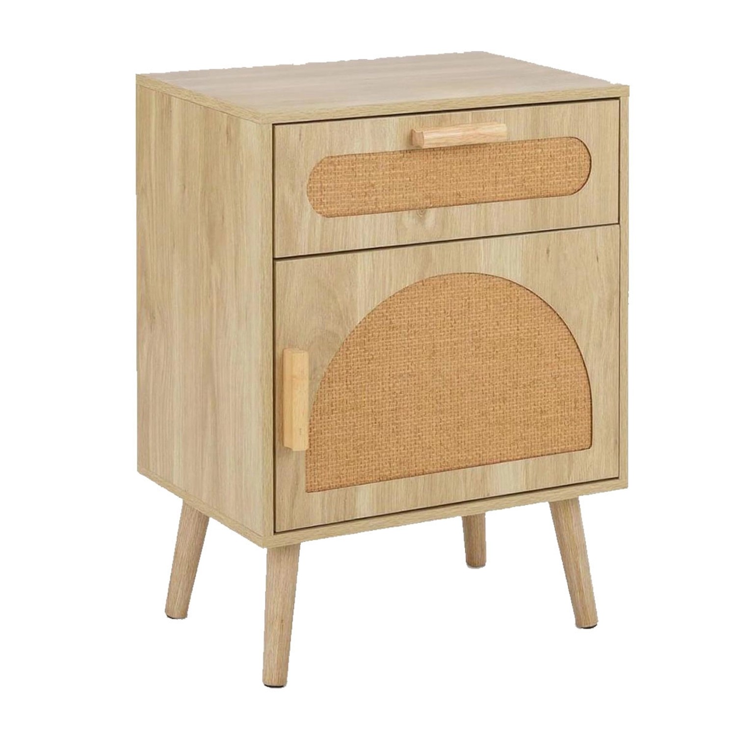 Costway Nachttisch Rattan 45 x 30 x 61 cm