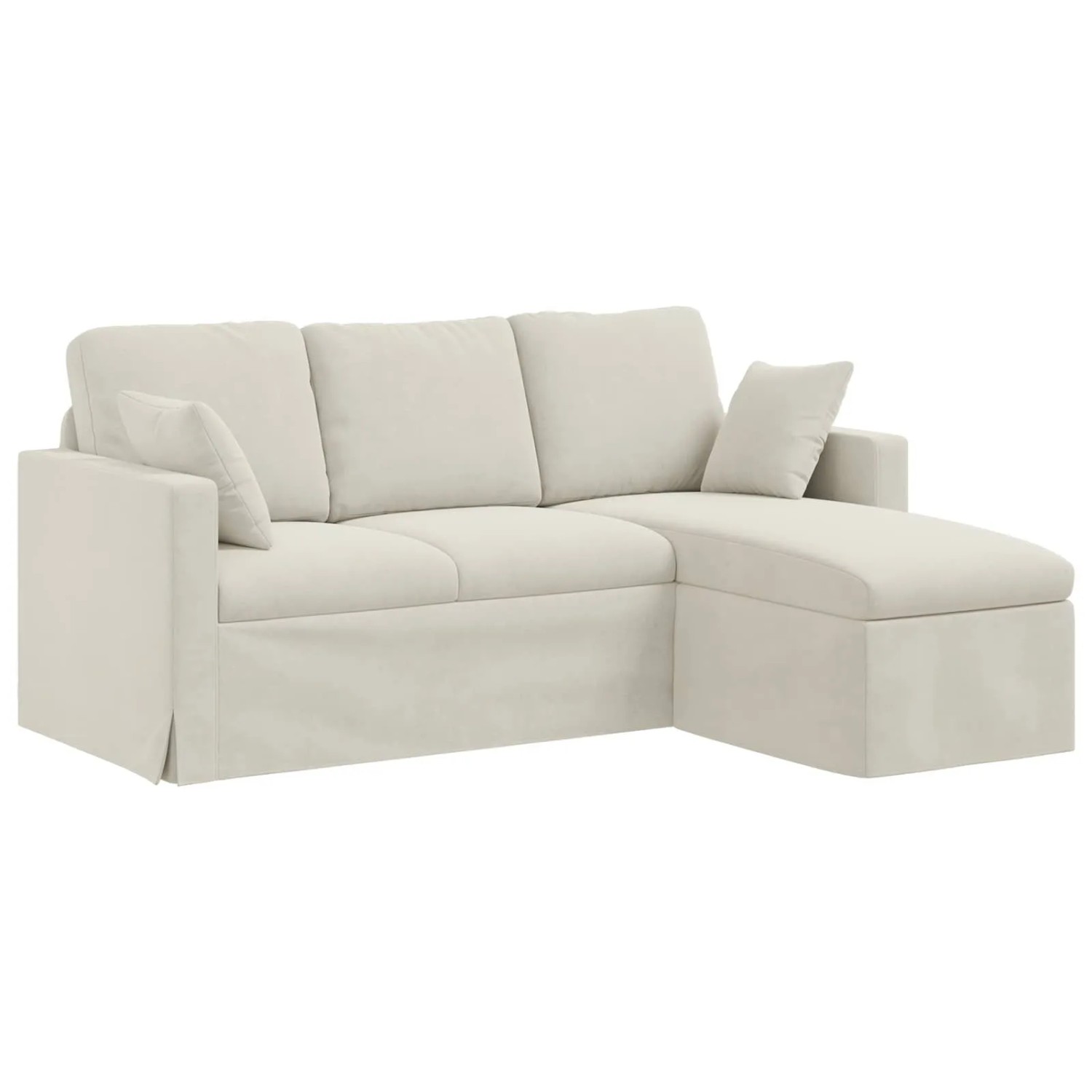 vidaXL Sofa Creme 198 x 134 x 80 cm Samt 42024456