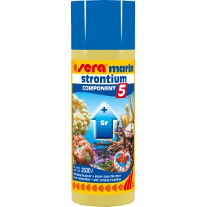 Sera Marin Component 5 Strontium, Salzwasseraufbereiter für gesundes Korallenwachstum im Aquarium.