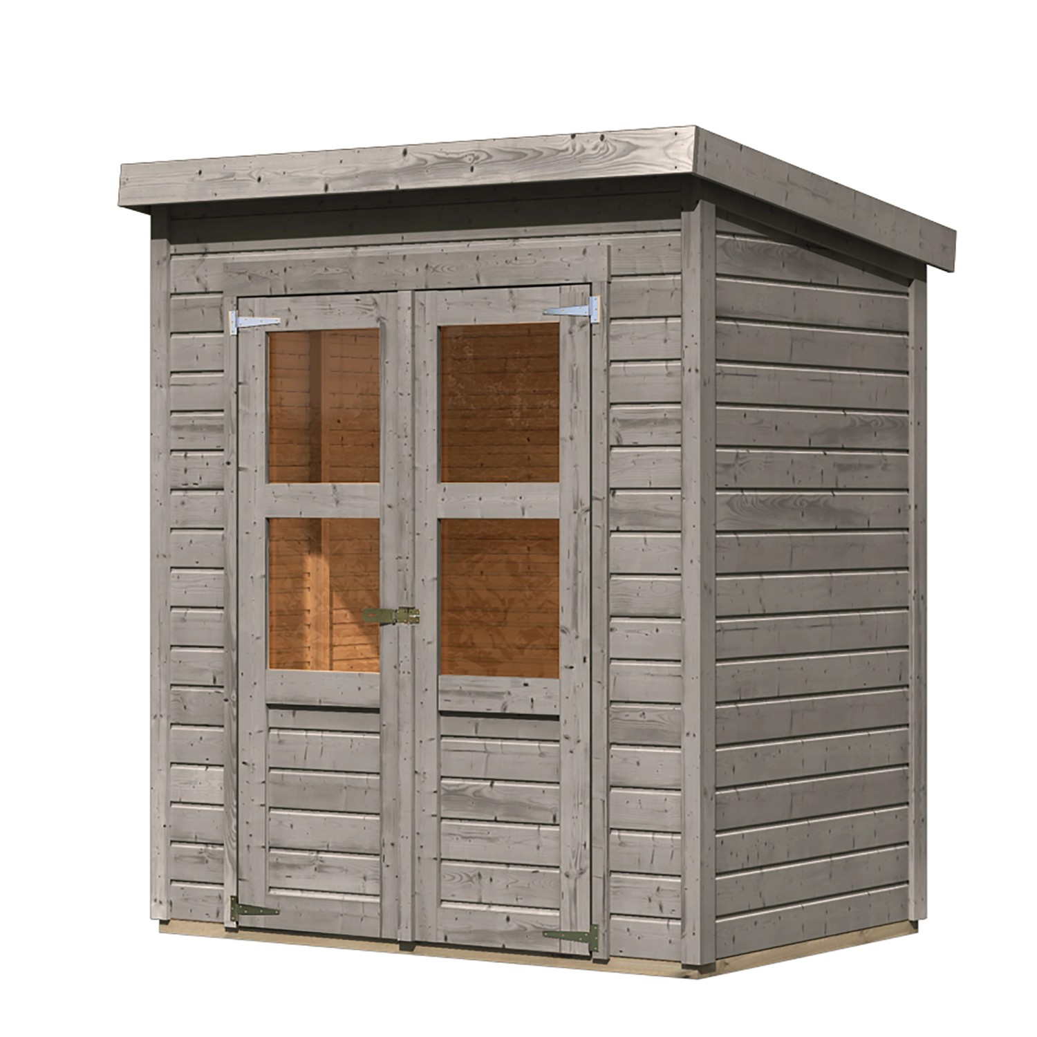 Karibu Gartenhaus Vellinge 2 Vorvergraut 219 x 178 x 122 cm günstig online kaufen