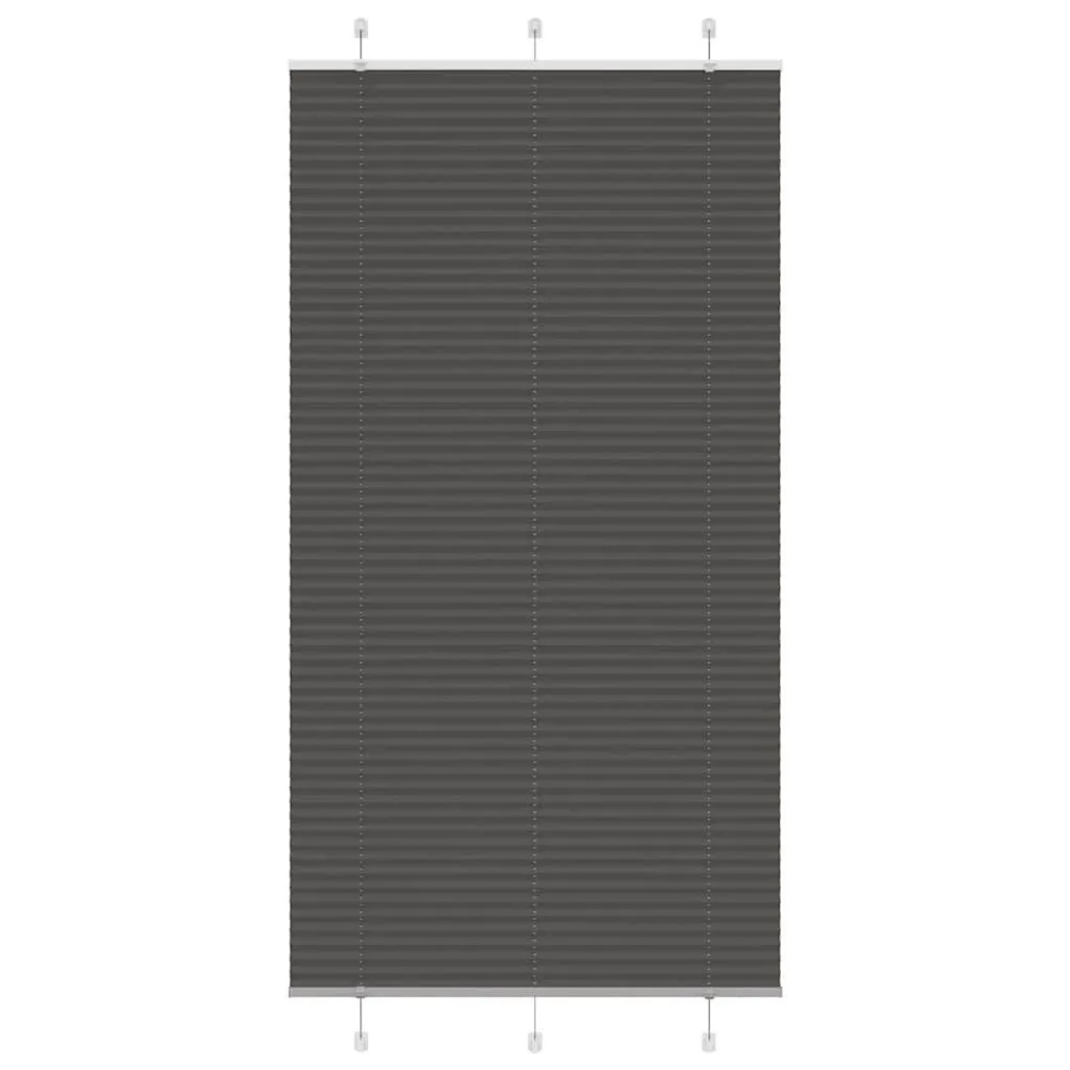 vidaXL Plissee Schwarz 105x200 cm Stoffbreite 104,4 cm Polyester 4015161 günstig online kaufen