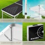 Tectake Bierpongtisch, klappbar und höhenverstellbar, mit Spielfeldmarkierungen und Aluminiumgestell.