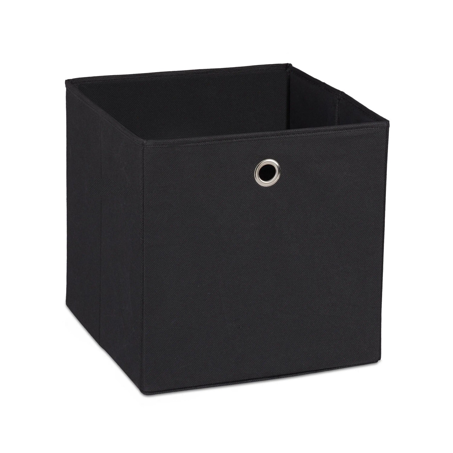Relaxdays Aufbewahrungsbox im 2er Set Stoff Schwarz Faltbar 30 cm x 30 cm x 30 cm 650 g