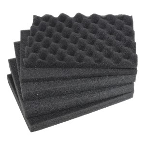 HMF ODR100-23CM Koffereinlagen mit Rasterschaumstoff für Outdoor-Fotokoffer 5er Set 215 x 15 cm