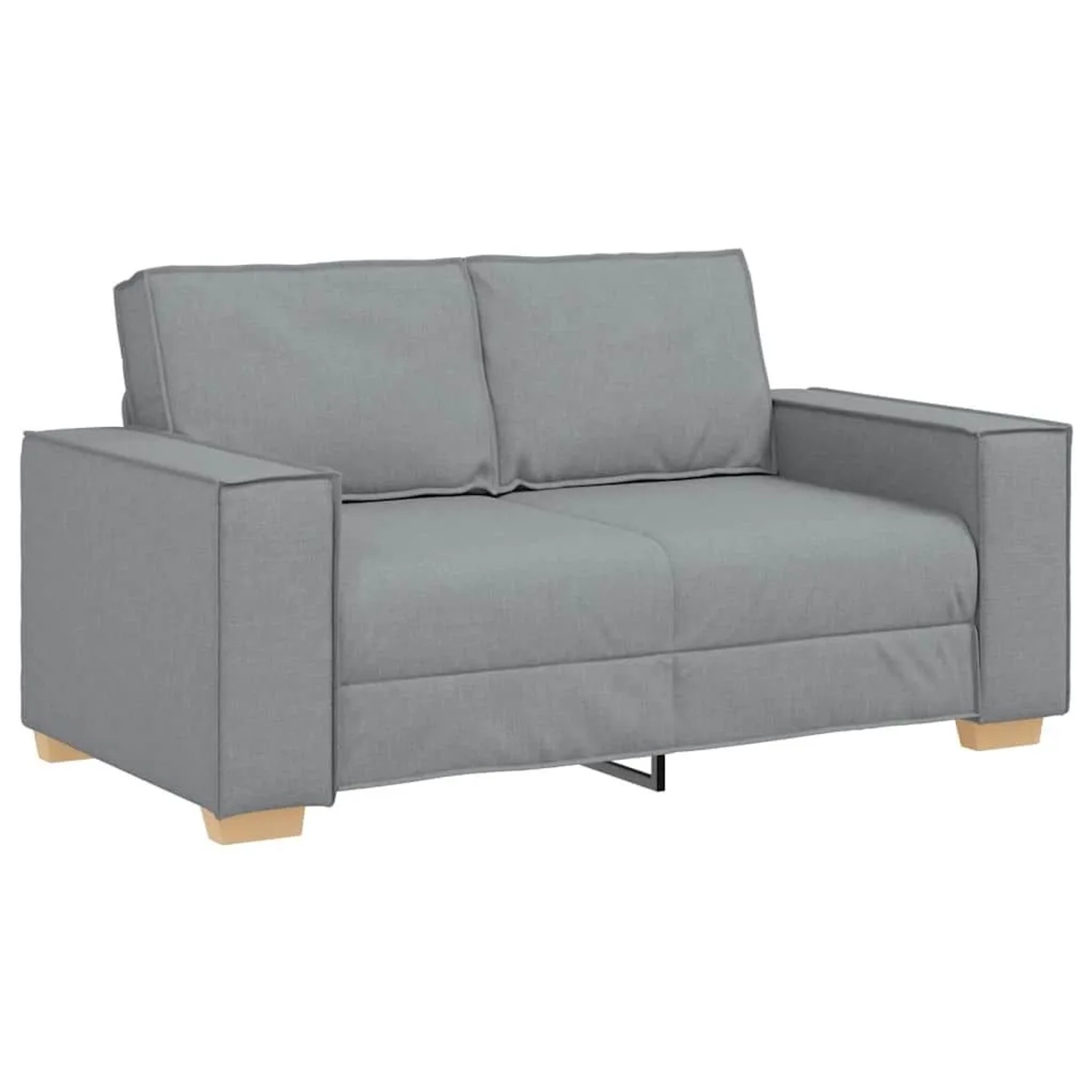vidaXL 2-Sitzer Sofa Hellgrau 160x78x84 cm Stoff 4104970