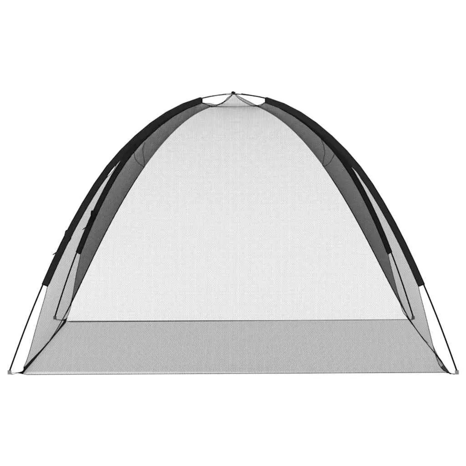 Schwarzes vidaXL Moskitonetz Zelt Mongolisch, 200x200x135 cm, ideal für Camping & Zuhause.