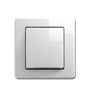 Weißer TEM EKONOMIK Taster für Unterputzmontage, 250V 10A.