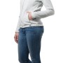 Damen Strickfleece Jacke, hellgrau, Größe M. Arbeitskleidung mit Reißverschluss und Eingrifftaschen.