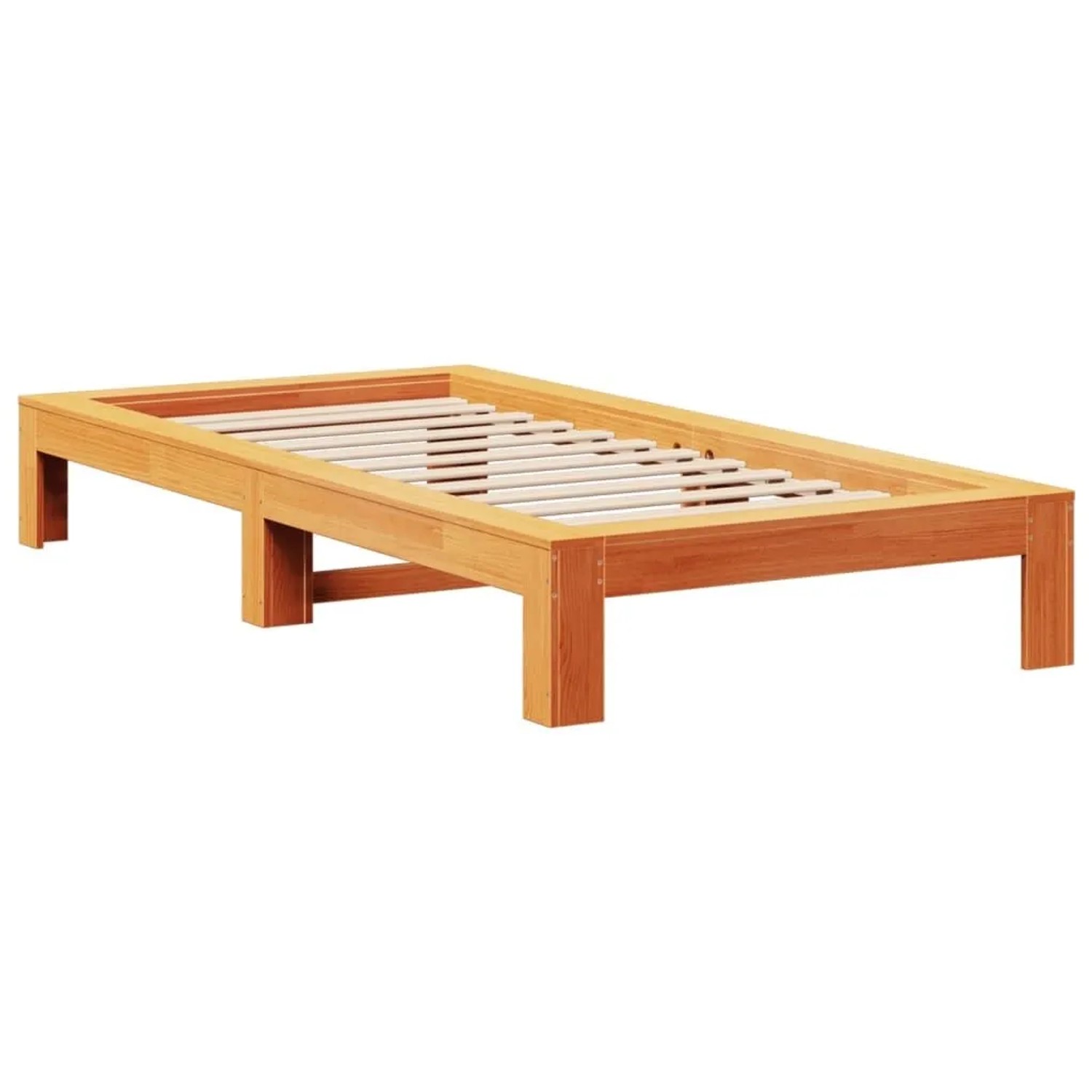 vidaXL Massivholzbett ohne Matratze Wachsbraun 90x190 cm Kiefernholz 855339 günstig online kaufen