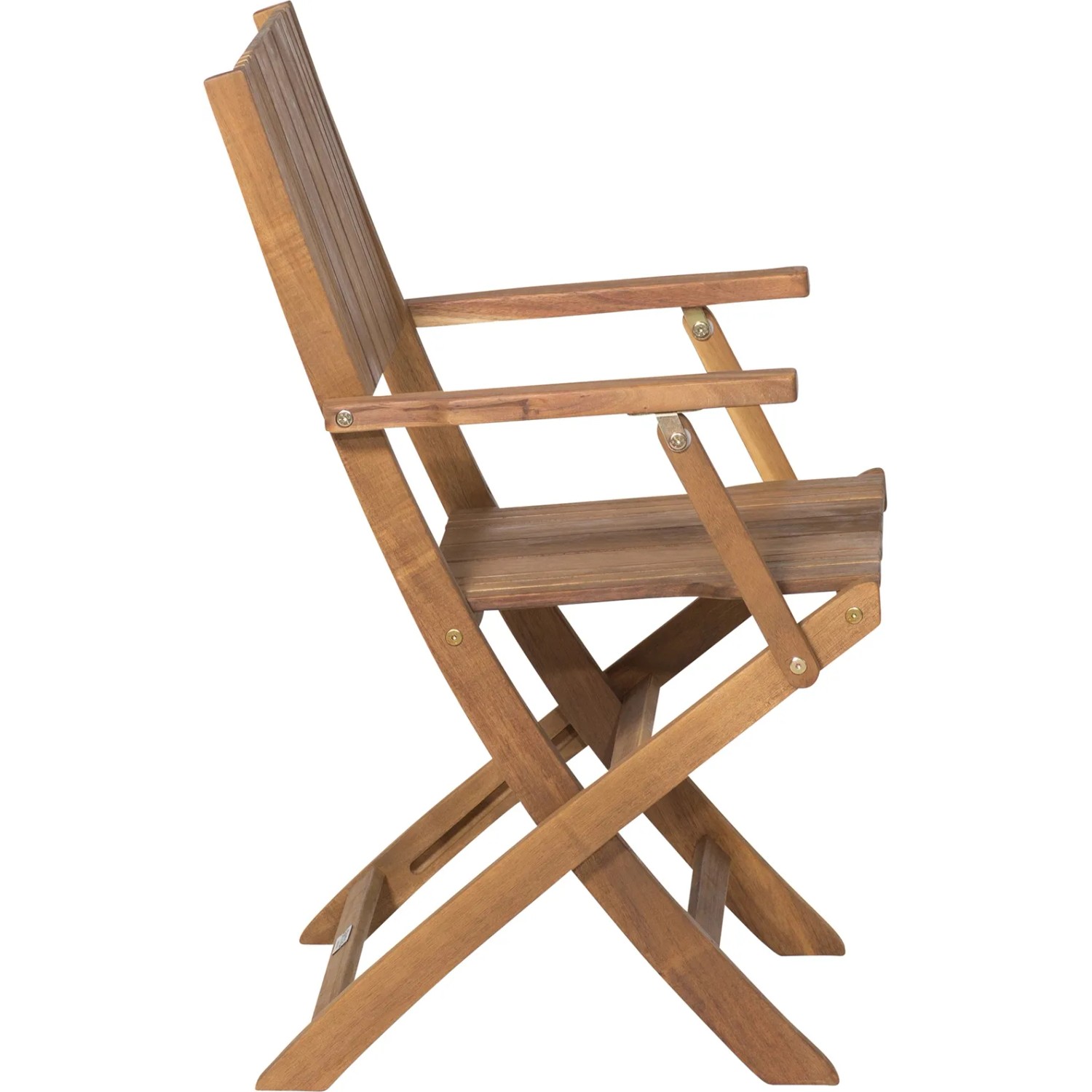 Siena Garden Klappsessel Falun aus Akazienholz, beige, Seitenansicht.