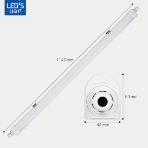 LED Feuchtraumleuchte, 120cm, 36W, 4320lm, 4000K, IP65, IK08. Ideal für Garage und Keller.