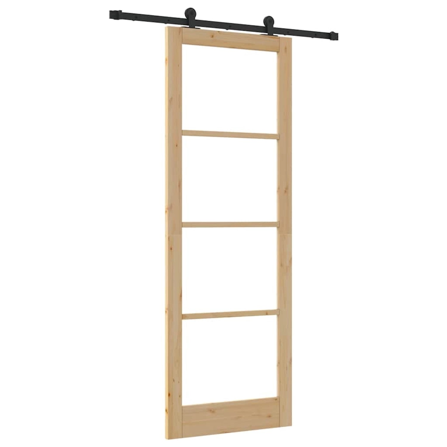 vidaXL Schiebetür ORKDAL Braun 83 x 232 cm Holz und Metall 3332113 günstig online kaufen