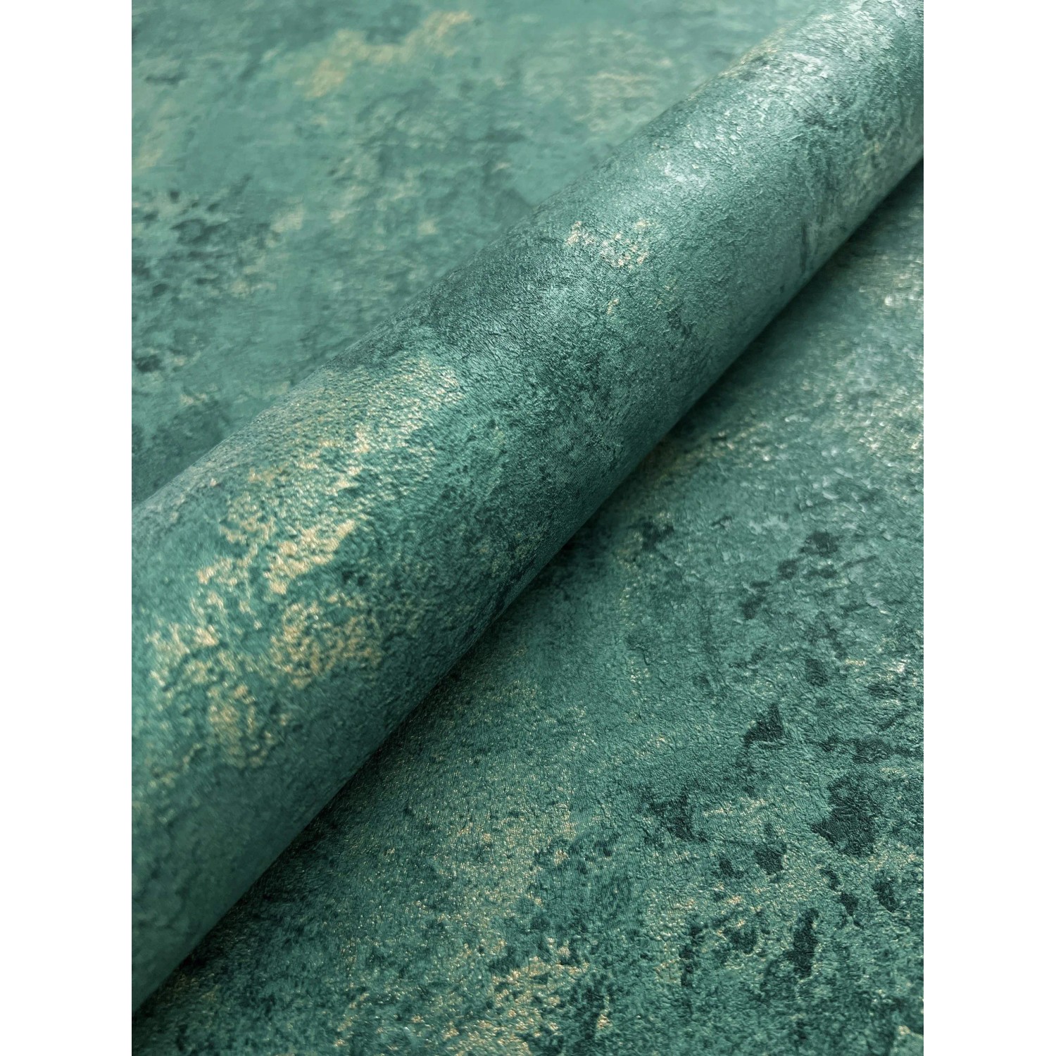 Newroom Vliestapete Kouri Petrol Putz Modern FSC® günstig online kaufen