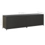 Schwarze VidaXL Gartenbox aus Poly Rattan, 200x50x60 cm, ideal zur Aufbewahrung im Garten.