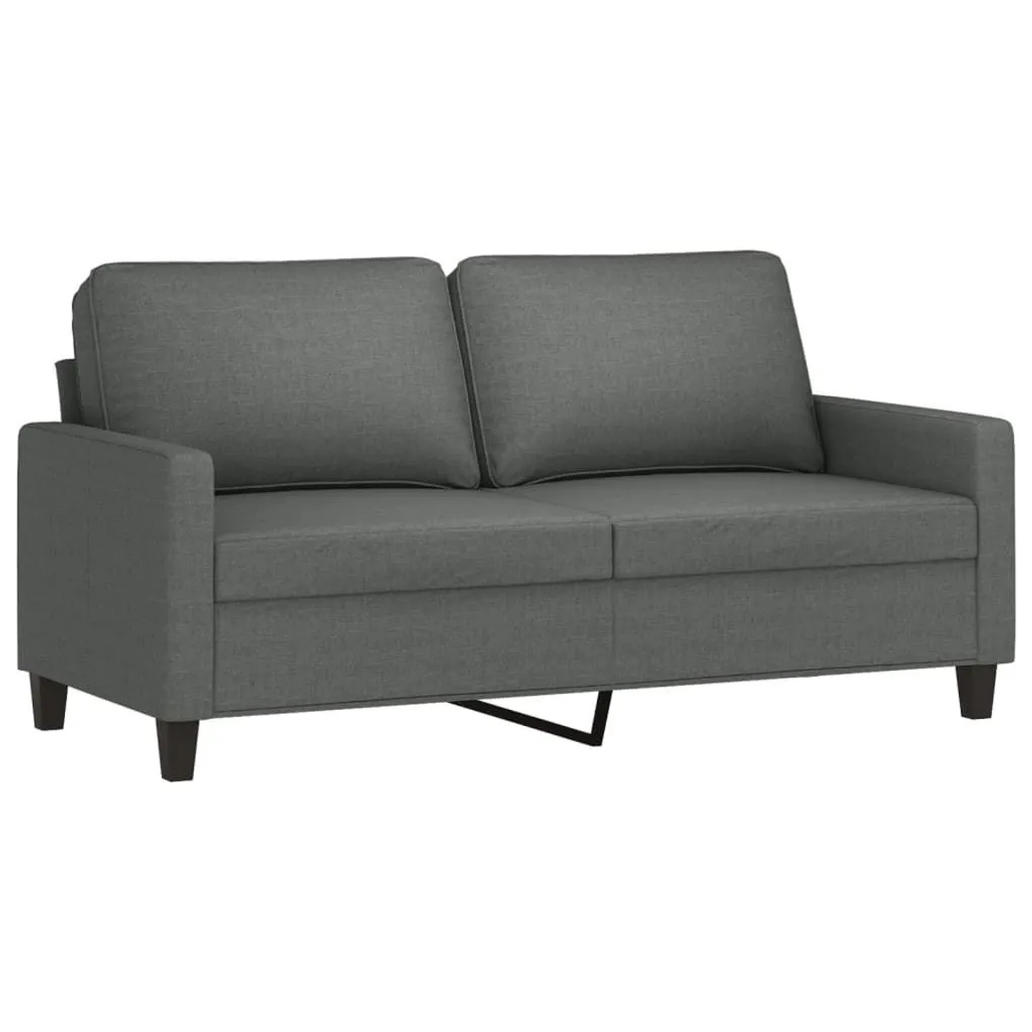 vidaXL 2-Sitzer-Sofa Dunkelgrau 140 cm Stoff 359164 günstig online kaufen