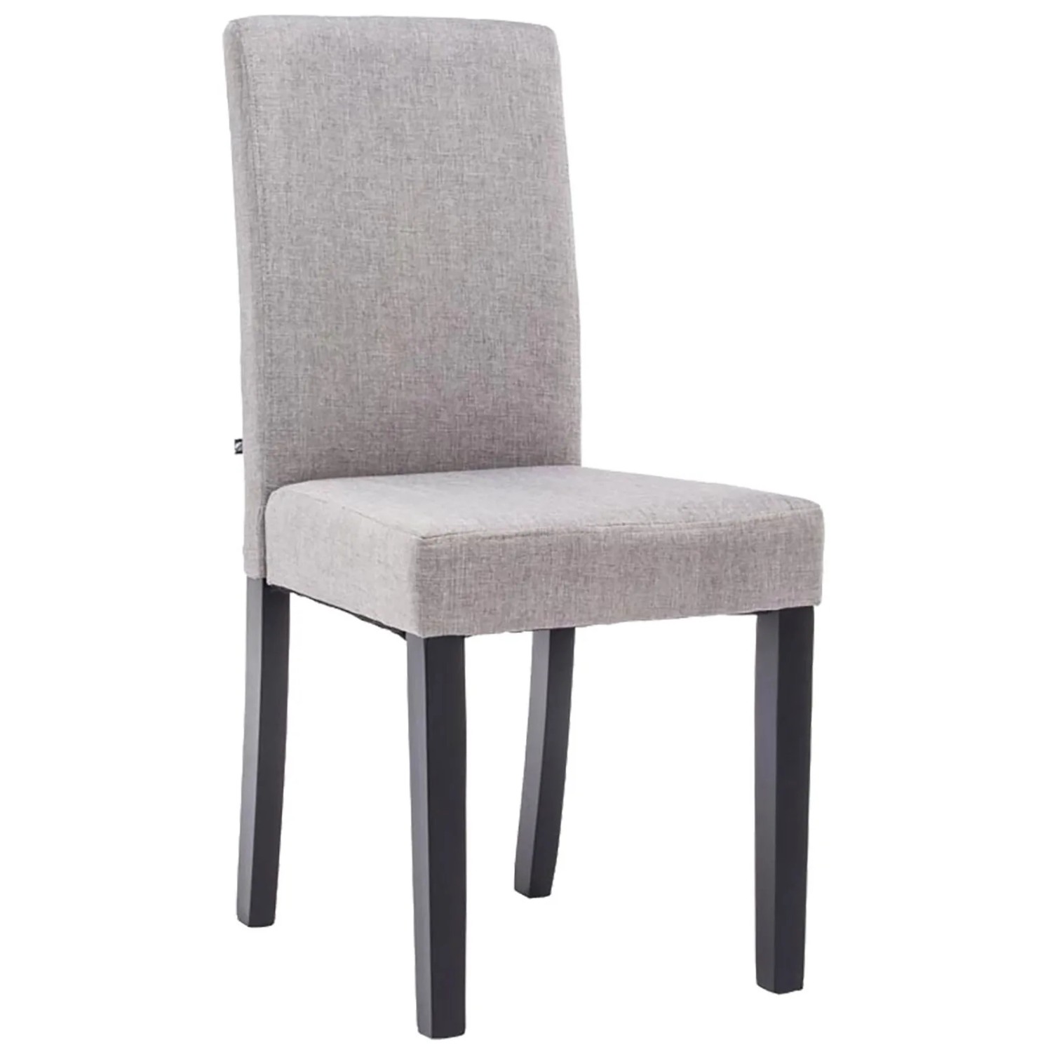 DELUKE Esszimmerstuhl DALAN Stoff Hellgrau 41x47x91cm Schwarz Essstühle Esszimmerstühle Küchenstühle Wohnzimmerstühle