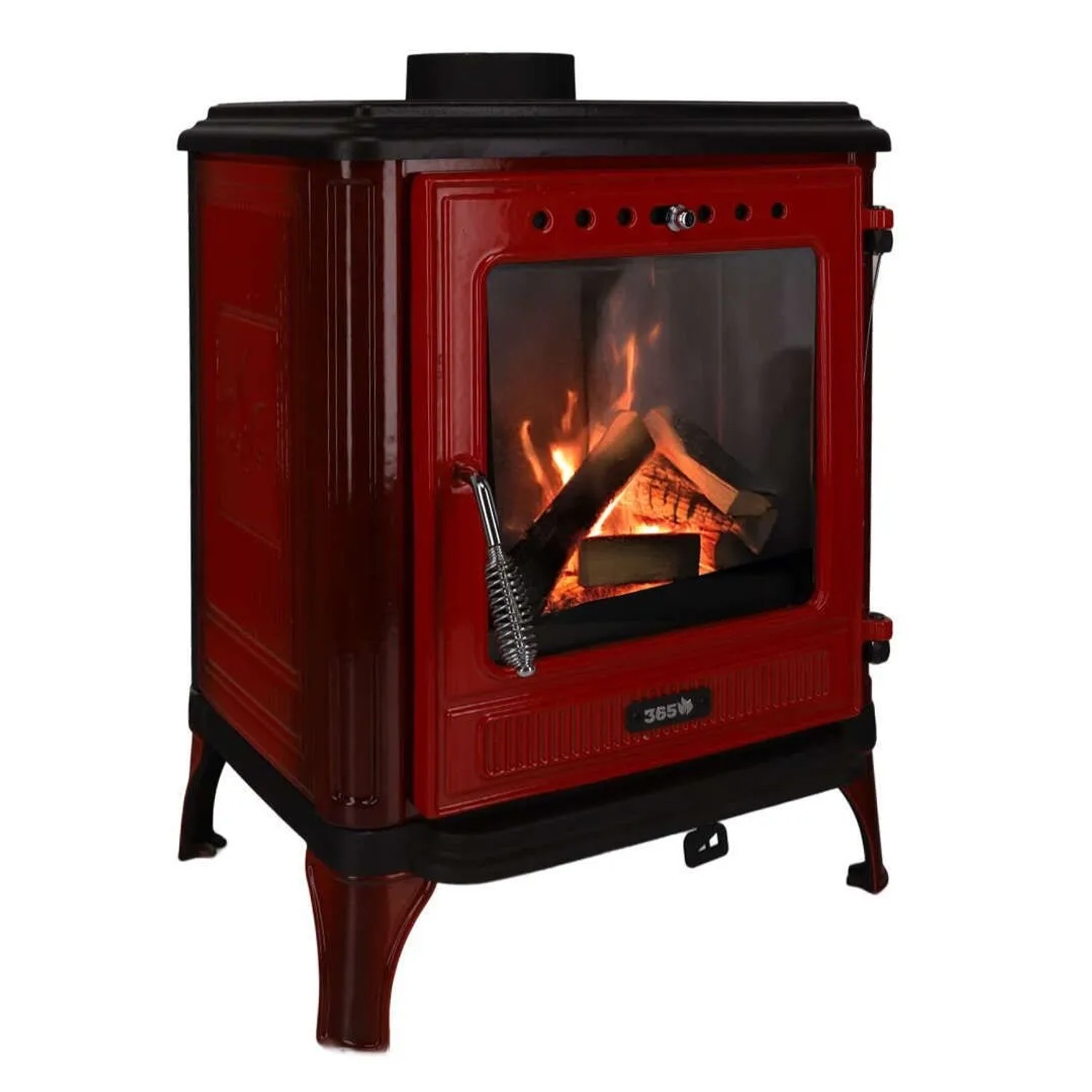 365 Kaminofen Ferrox 55 Rot Emailliert 7 kW günstig online kaufen