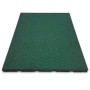 Floordirekt Fallschutzmatte Elastikmatte Fallschutzplatte mit Drainage 50 x 50 x 2,5 cm Grün
