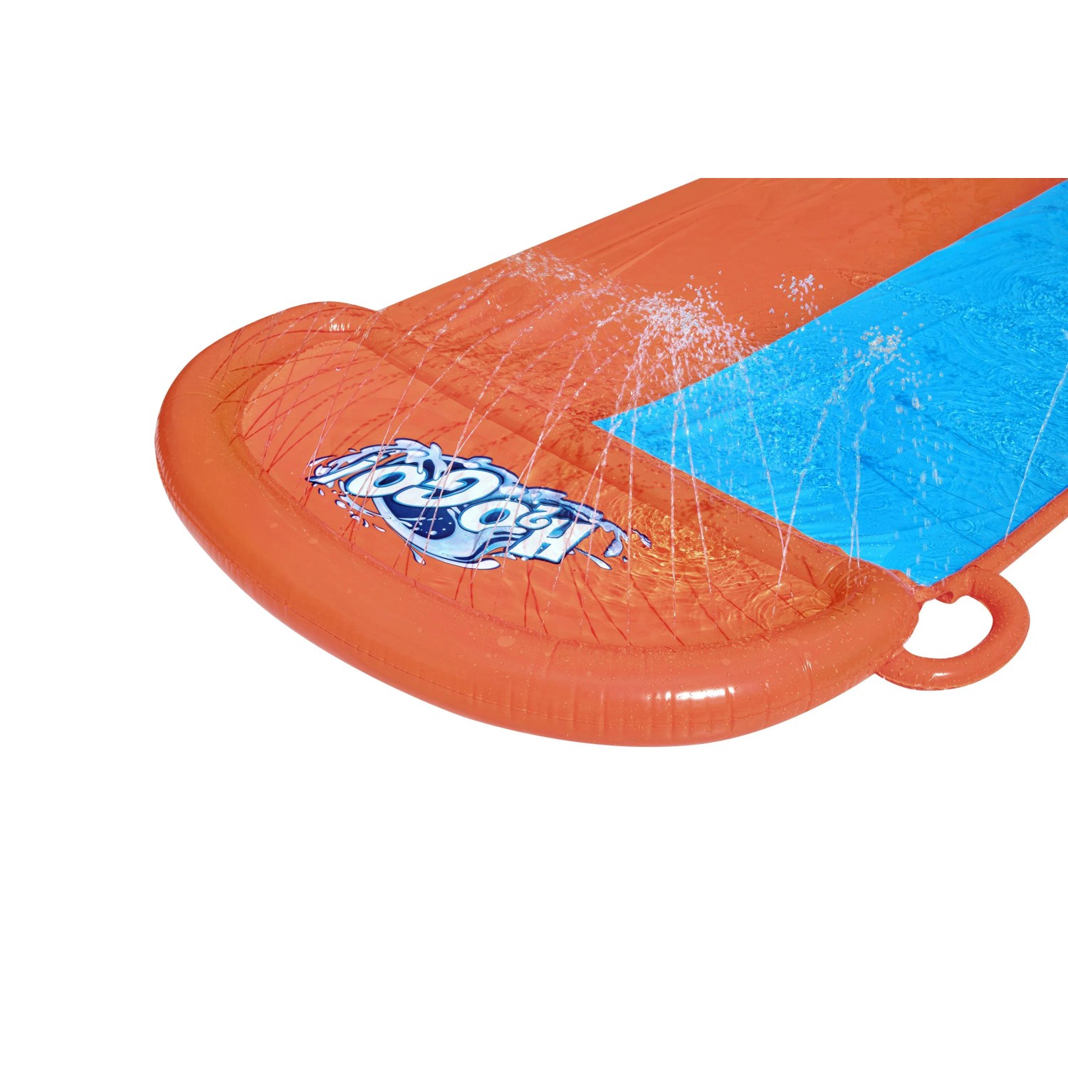Bestway H2OGO! Wasserrutsche für 2 Personen mit Sprinklern und Landebecken.