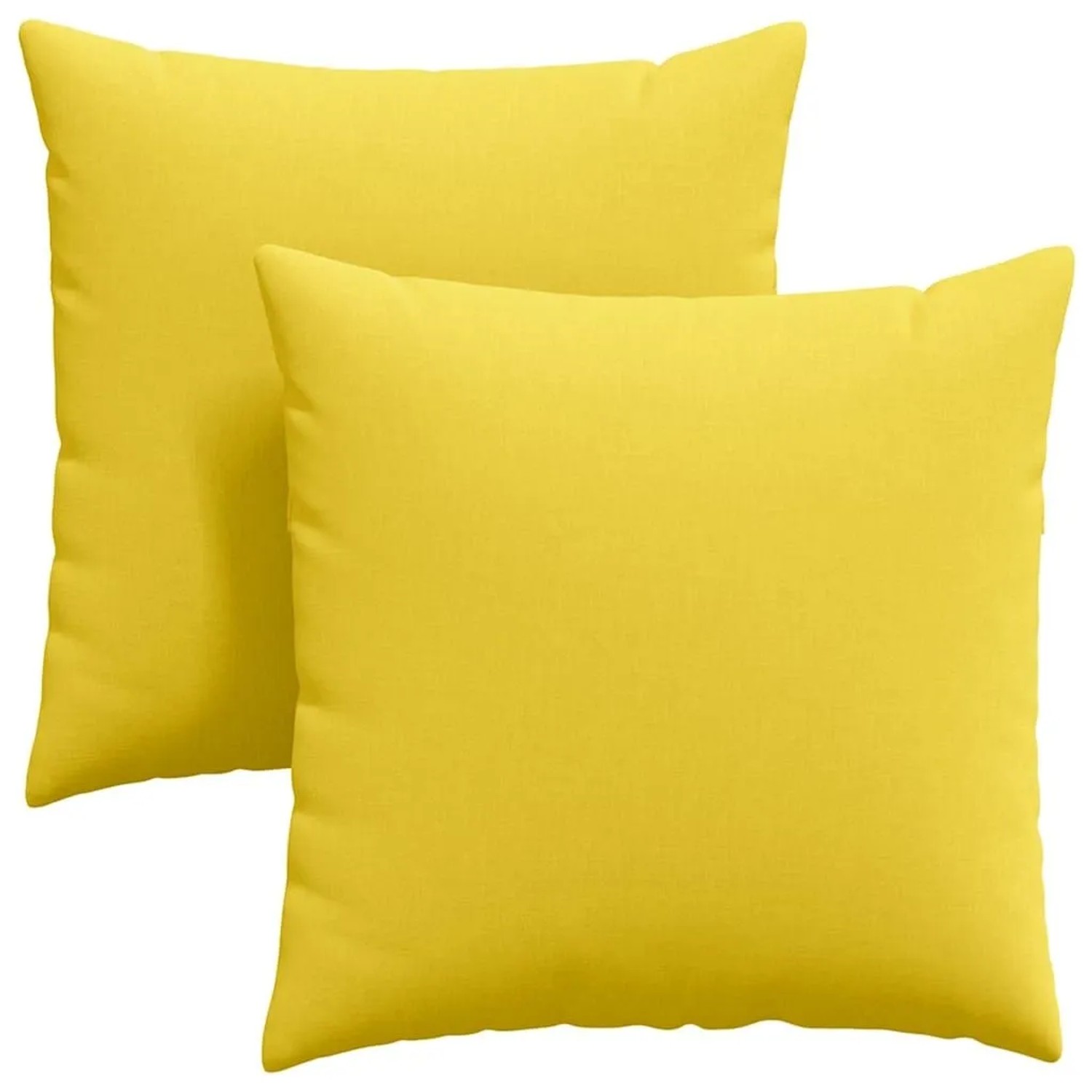 vidaXL Sofakissen 2 Stück Helles Gelb 60 x 60 cm Stoff 42014006