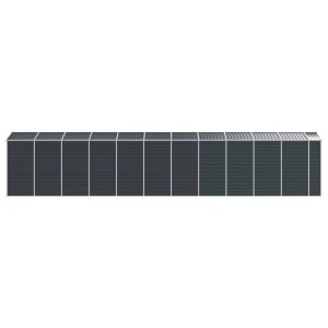 vidaXL Gerätehaus, anthrazitfarben, aus verzinktem Stahl, ideal zur Gartenaufbewahrung.