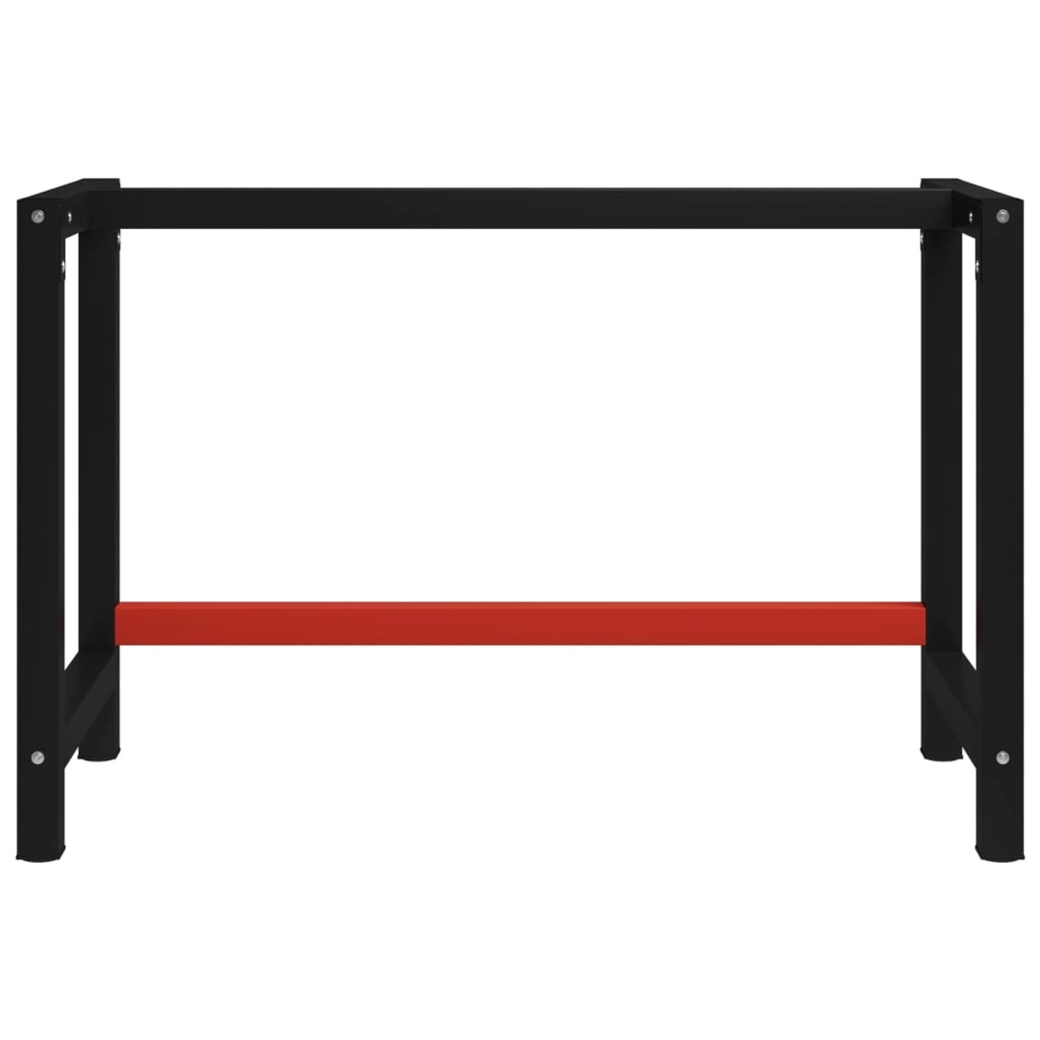 vidaXL Werkbankgestell Metall 120x57x79 cm Schwarz und Rot