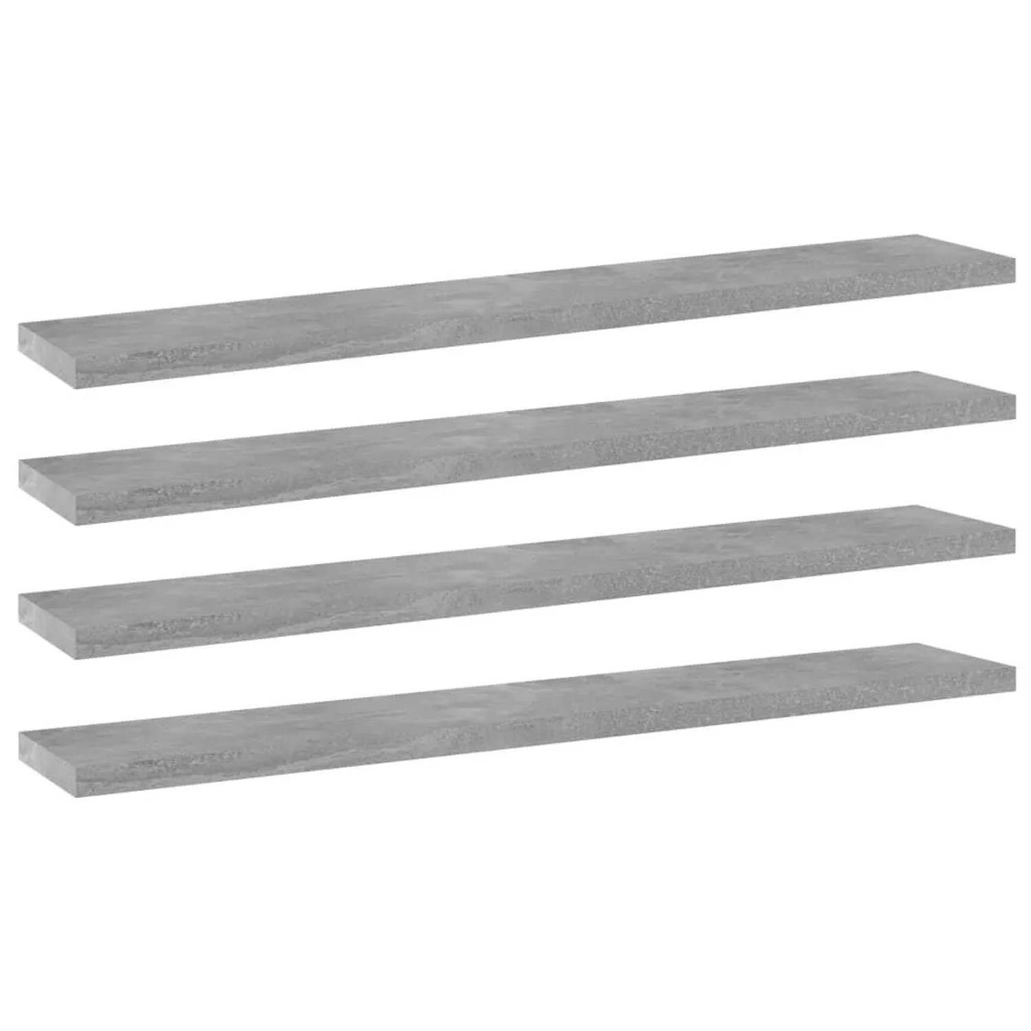 vidaXL Bücherregal-Bretter 4 Stk Betongrau 60x10x1,5 cm Holzwerkstoff 805210