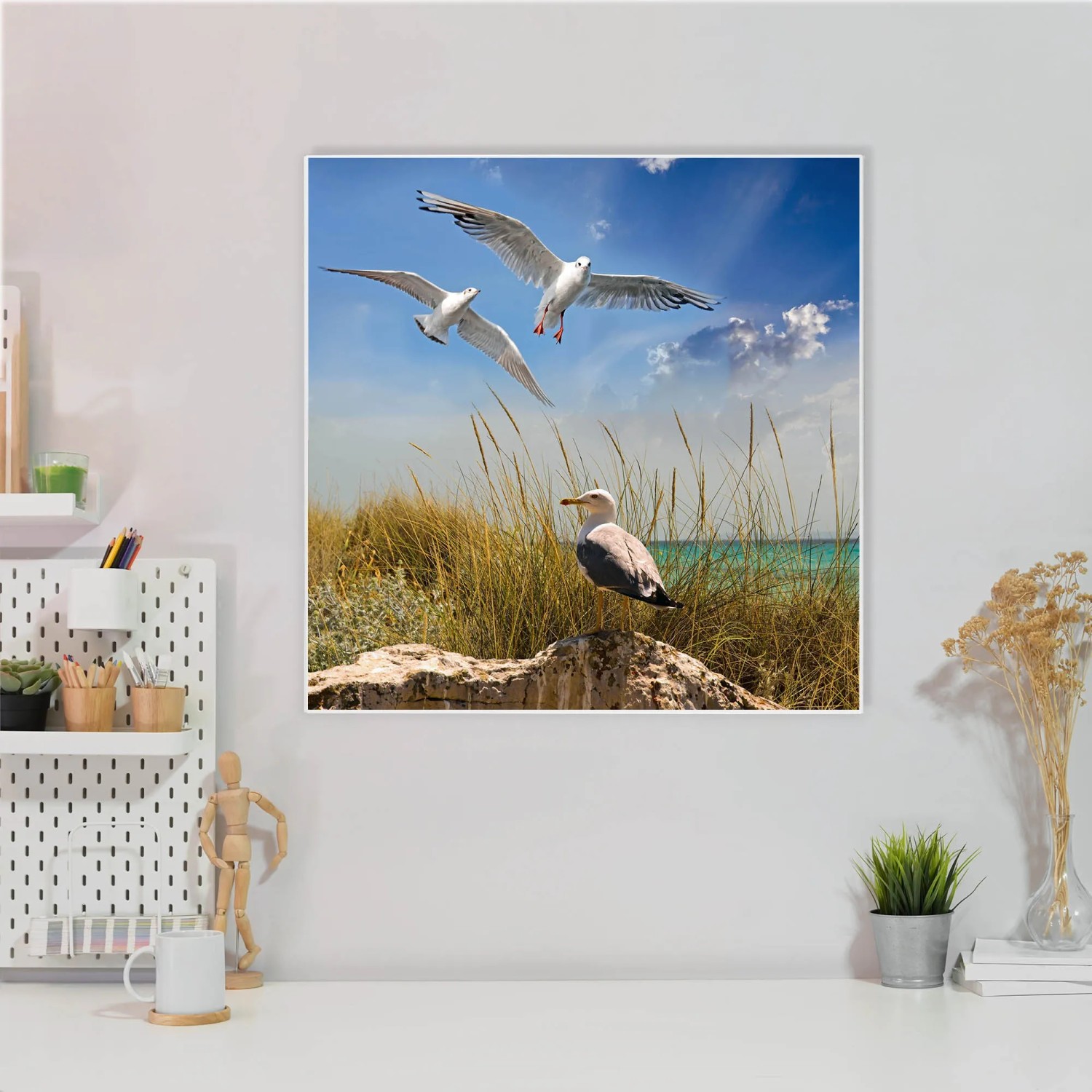 Banjado Magnettafel 30x75 Cm – Magnetwand Mit Motiv 'Bon Appétit', Inkl. 4 Magneten & Montageset
