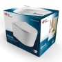 Weißes Swiss Aqua Technologies Wand-WC Set mit Geberit Spülkasten, Betätigungsplatte und Softclose-Sitz für Trockenbau.