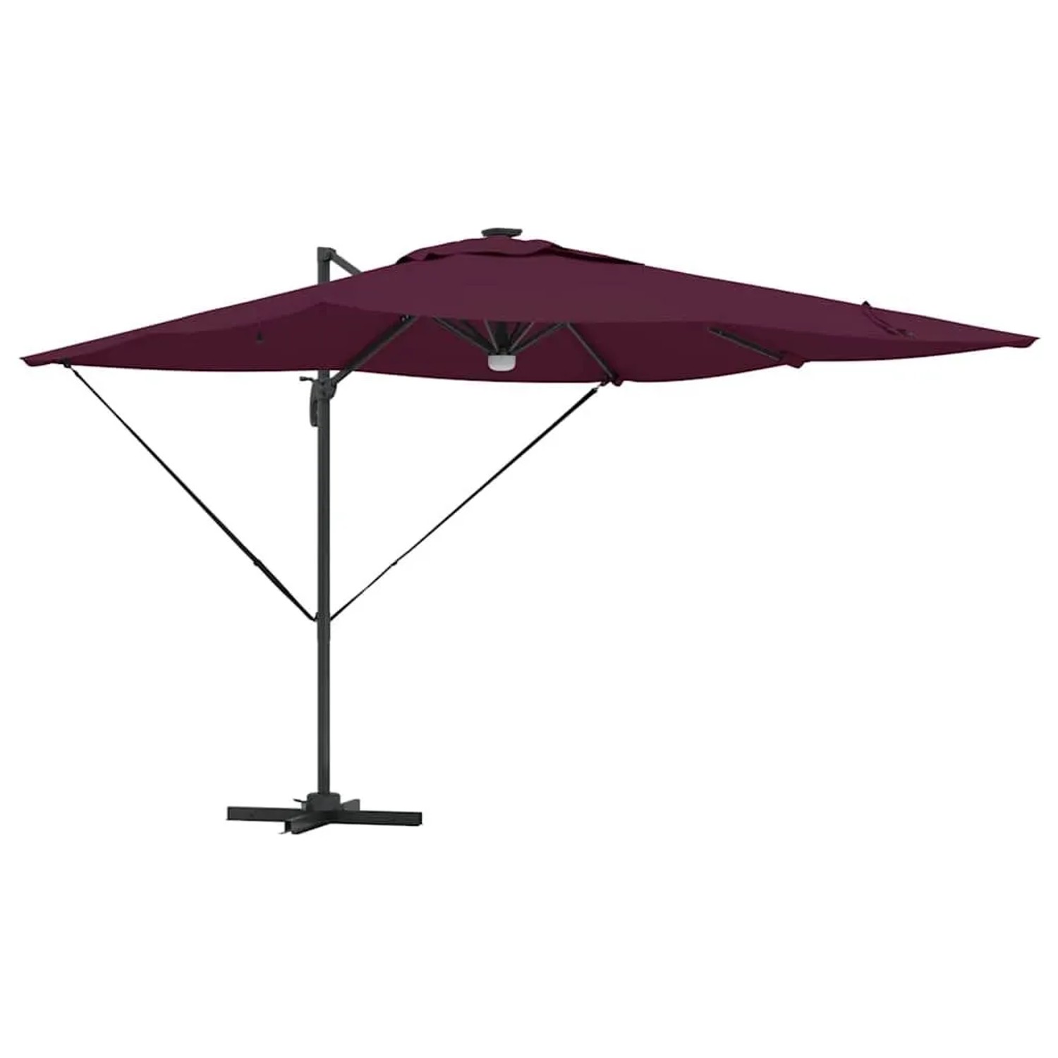 vidaXL Roma Parasol Rot 286 x 284 x 270 cm Aluminium und Polyester 42003357