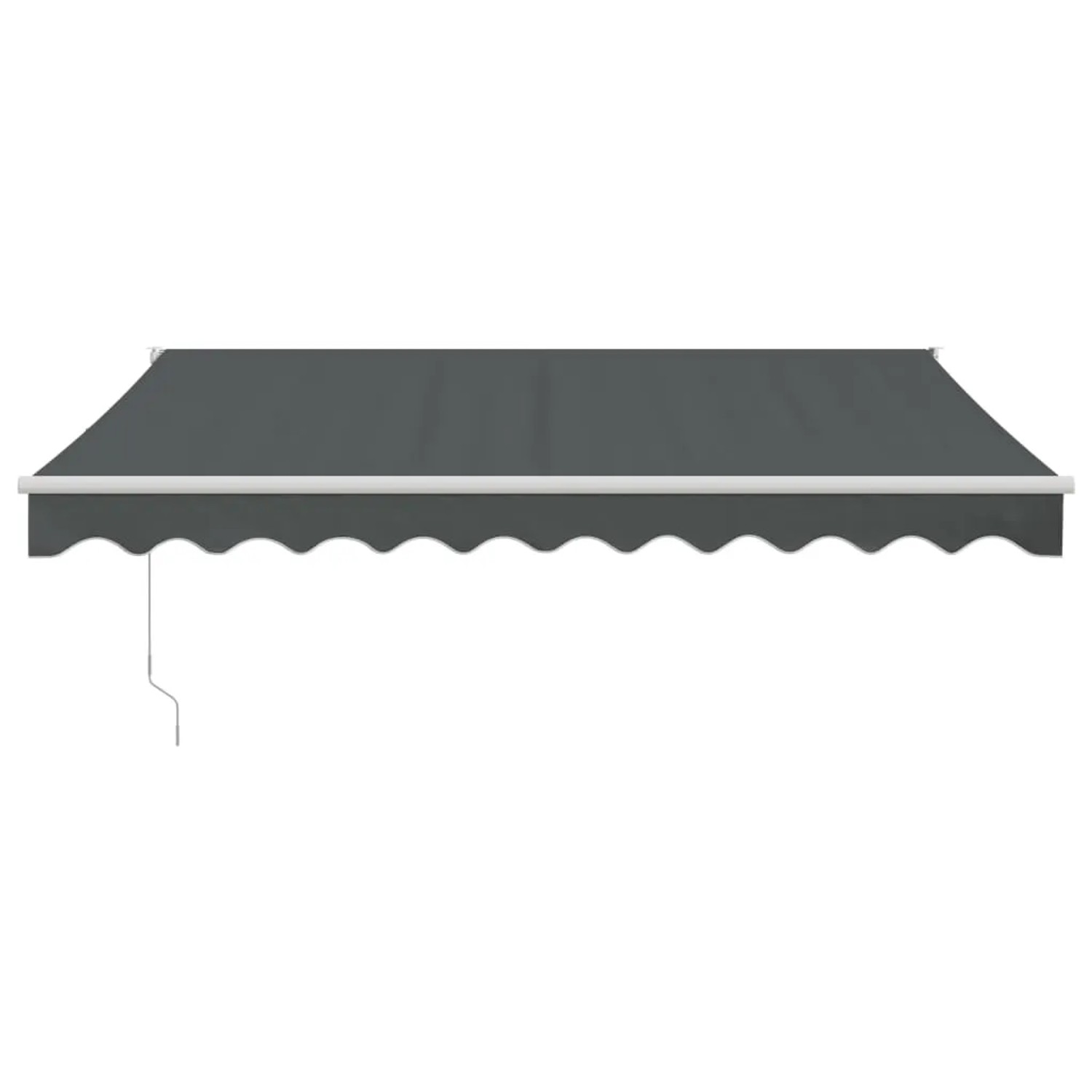 Anthrazit Markise 3,5x2,5m mit Motor und Handkurbel für Terrasse & Balkon.