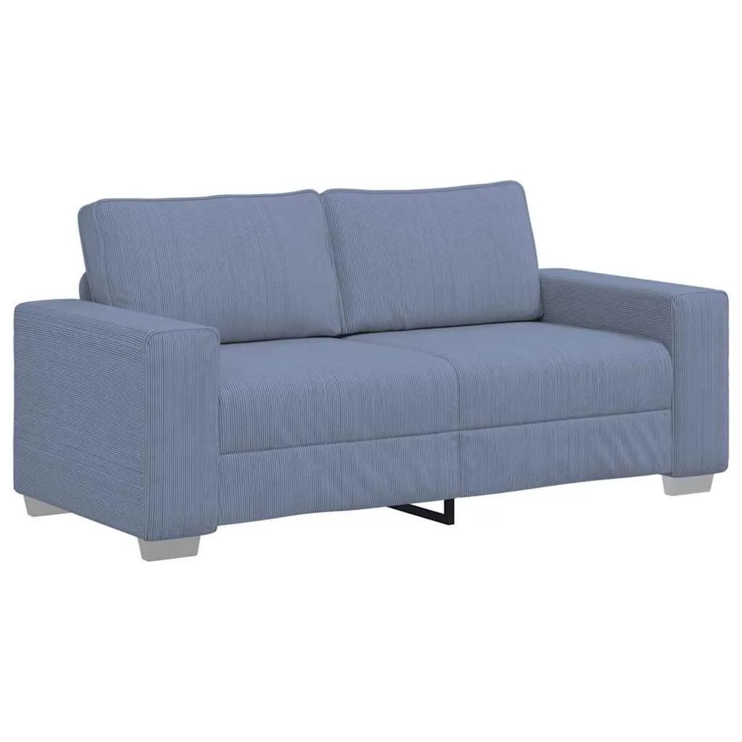 vidaXL Zweisitzer-Sofa Blau 140 cm Cordstoff 4105203 günstig online kaufen