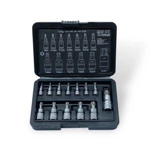 CCLIFE 13tlg Torx Bit Steckschlüsselsatz T8H - T60H Bit Set für Drehmomentschlüssel und Bohrer S2 Legierungsstahl
