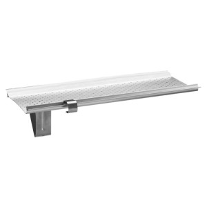 Zambelli Laubschutzgitter aus Aluminium, silber, mit Lochblech für Dachrinnen. Schützt vor Laub und Schnee.