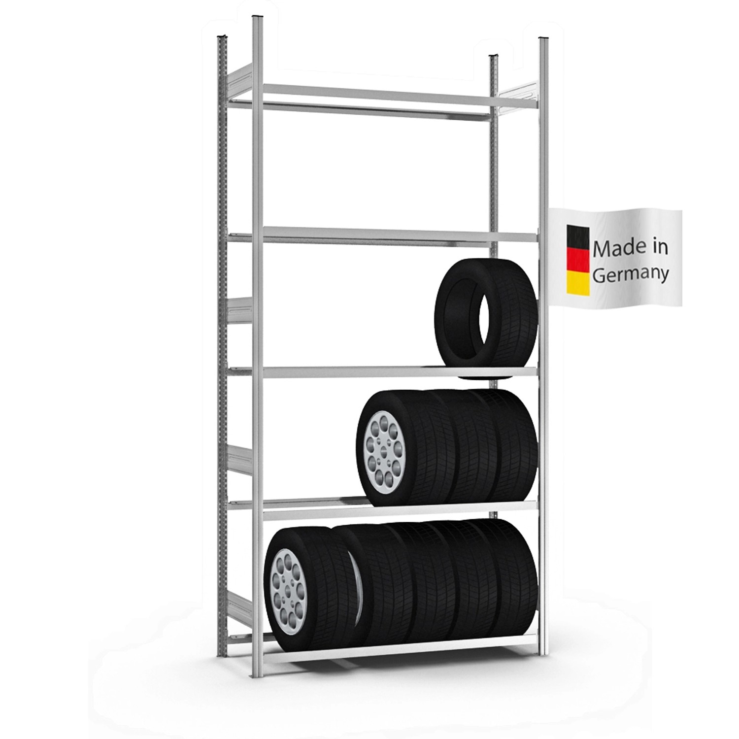 PROREGAL Reifenregal Stecksystem T-Profil Grundregal HxBxT 300 x 150 x 40 c günstig online kaufen