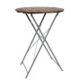 Klappbarer Mojawo Biergarten Stehtisch aus Akazie und Stahl, Ø80 cm.