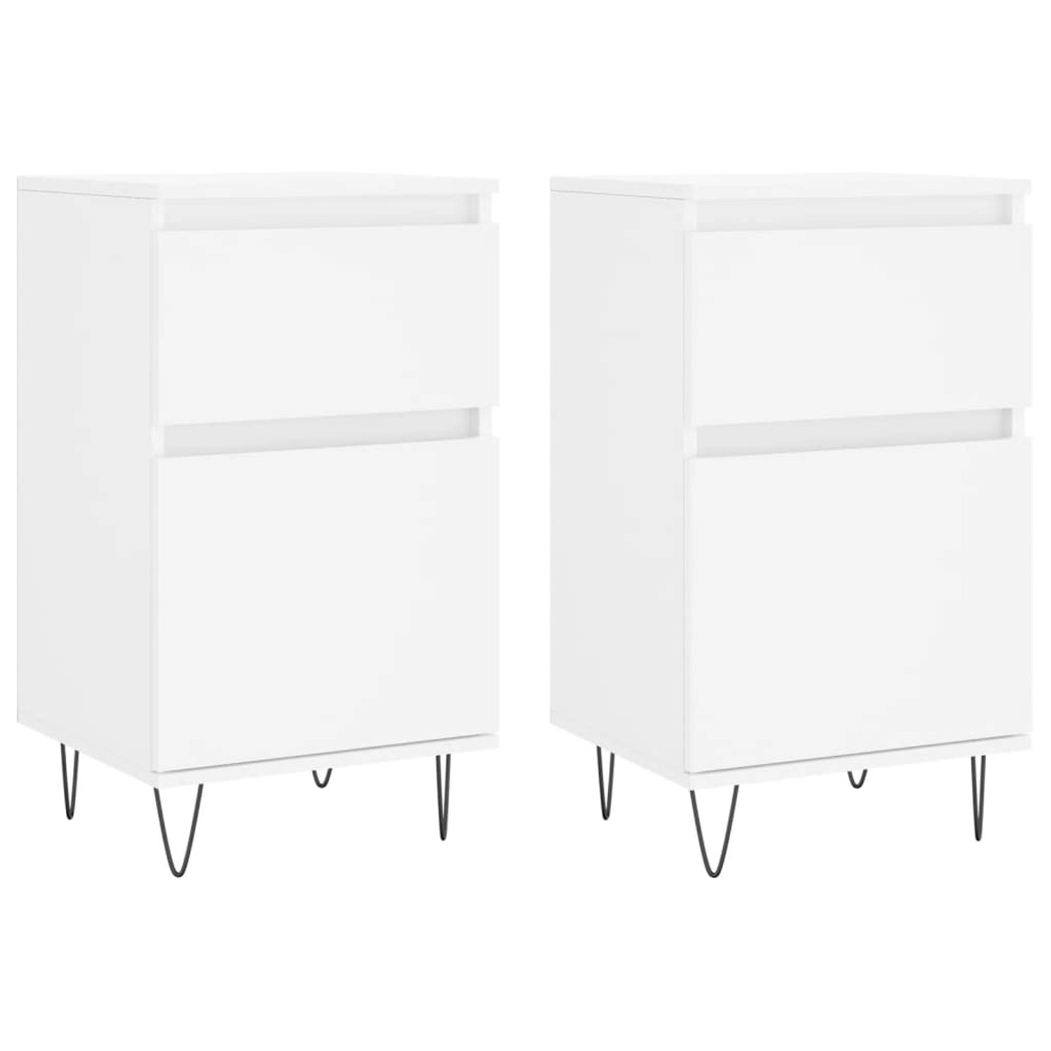 vidaXL Sideboards 2 Stk Weiß 40x35x70 cm Holzwerkstoff 831149 günstig online kaufen
