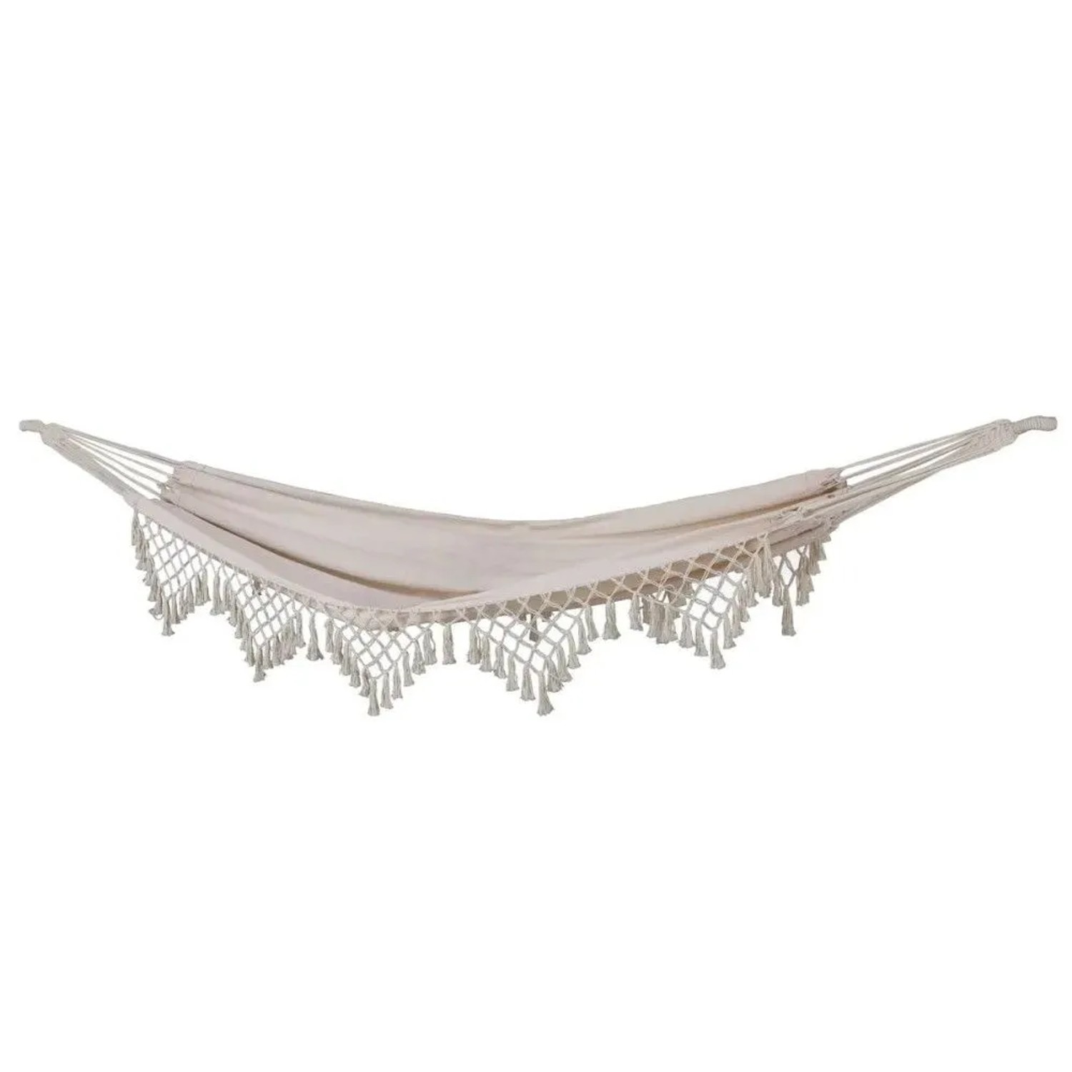 Svita Luxushängematte Mit Schmucksaum Boho Macramé Baumwolle Beige