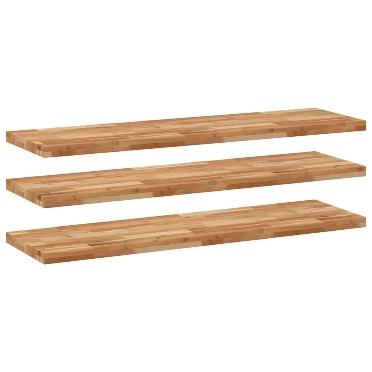 vidaXL Schweberegale 3 Stk 120x40x4 cm Massivholz Akazie Ölbehandelt 3279645