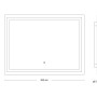 Kristall-Form LED-Lichtspiegel FrameLight III 80 cm x 60 cm Rechteckig_2